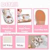 imageFlaryzone Girls Sandals Closed Toe Summer Flats Dress Sandals Shoes ToddlerLittle KidFa36white
