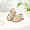 imageFlaryzone Girls Sandals Closed Toe Summer Flats Dress Sandals Shoes ToddlerLittle KidFa51gold