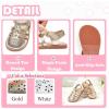 imageFlaryzone Girls Sandals Closed Toe Summer Flats Dress Sandals Shoes ToddlerLittle KidFa51gold