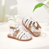 imageFlaryzone Girls Sandals Closed Toe Summer Flats Dress Sandals Shoes ToddlerLittle KidFa51white