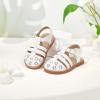 imageFlaryzone Girls Sandals Closed Toe Summer Flats Dress Sandals Shoes ToddlerLittle KidFa51white