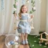 imageFlaryzone Girls Sandals Closed Toe Summer Flats Dress Sandals Shoes ToddlerLittle KidFr311blue