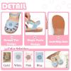 imageFlaryzone Girls Sandals Closed Toe Summer Flats Dress Sandals Shoes ToddlerLittle KidFr311blue