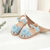 imageFlaryzone Girls Sandals Closed Toe Summer Flats Dress Sandals Shoes ToddlerLittle KidFr311blue