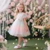 imageFlaryzone Girls Sandals Closed Toe Summer Flats Dress Sandals Shoes ToddlerLittle KidFr311white