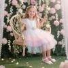 imageFlaryzone Girls Sandals Closed Toe Summer Flats Dress Sandals Shoes ToddlerLittle KidFr311white