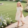 imageFlaryzone Toddler Little Girl Mary Jane School Uniform Oxfords Flat Dress ShoesFa01gold