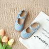 imageFlaryzone Toddler Little Girl Mary Jane School Uniform Oxfords Flat Dress ShoesFa03blue