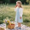 imageFlaryzone Toddler Little Girl Mary Jane School Uniform Oxfords Flat Dress ShoesFa03blue