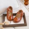 imageFlaryzone Toddler Little Girl Mary Jane School Uniform Oxfords Flat Dress ShoesFa03brown