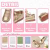 imageFlaryzone Toddler Little Girl Mary Jane School Uniform Oxfords Flat Dress ShoesFa03gold