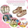 imageFlaryzone Toddler Little Girl Mary Jane School Uniform Oxfords Flat Dress ShoesFa03gold