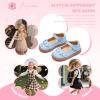 imageFlaryzone Toddler Little Girl Mary Jane School Uniform Oxfords Flat Dress ShoesLight Bluefr63