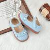 imageFlaryzone Toddler Little Girl Mary Jane School Uniform Oxfords Flat Dress ShoesLight Bluefr63