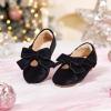 imageFlaryzone ToddlerLittle Girls Ballerina Flat Mary Jane Princess Dress Shoes  Wedding School PartyBlackfa11