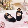 imageFlaryzone ToddlerLittle Girls Ballerina Flat Mary Jane Princess Dress Shoes  Wedding School PartyBlackfa13