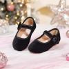 imageFlaryzone ToddlerLittle Girls Ballerina Flat Mary Jane Princess Dress Shoes  Wedding School PartyBlackfa13