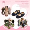 imageFlaryzone ToddlerLittle Girls Ballerina Flat Mary Jane Princess Dress Shoes  Wedding School PartyBlackfa13
