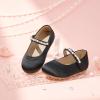 imageFlaryzone ToddlerLittle Girls Ballerina Flat Mary Jane Princess Dress Shoes  Wedding School PartyBlackfa16