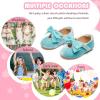 imageFlaryzone ToddlerLittle Girls Ballerina Flat Mary Jane Princess Dress Shoes  Wedding School PartyBluefa11