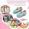 imageFlaryzone ToddlerLittle Girls Ballerina Flat Mary Jane Princess Dress Shoes  Wedding School PartyBluefa13