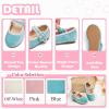 imageFlaryzone ToddlerLittle Girls Ballerina Flat Mary Jane Princess Dress Shoes  Wedding School PartyBluefa13