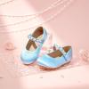 imageFlaryzone ToddlerLittle Girls Ballerina Flat Mary Jane Princess Dress Shoes  Wedding School PartyBluefa16
