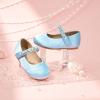 imageFlaryzone ToddlerLittle Girls Ballerina Flat Mary Jane Princess Dress Shoes  Wedding School PartyBluefa16