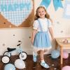 imageFlaryzone ToddlerLittle Girls Ballerina Flat Mary Jane Princess Dress Shoes  Wedding School PartyBluefa19