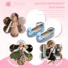 imageFlaryzone ToddlerLittle Girls Ballerina Flat Mary Jane Princess Dress Shoes  Wedding School PartyBluefb03
