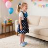 imageFlaryzone ToddlerLittle Girls Ballerina Flat Mary Jane Princess Dress Shoes  Wedding School PartyBluefb03