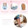 imageFlaryzone ToddlerLittle Girls Ballerina Flat Mary Jane Princess Dress Shoes  Wedding School PartyBluefb03