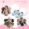 imageFlaryzone ToddlerLittle Girls Ballerina Flat Mary Jane Princess Dress Shoes  Wedding School PartyBluefm12