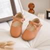 imageFlaryzone ToddlerLittle Girls Ballerina Flat Mary Jane Princess Dress Shoes  Wedding School PartyBrownfr11
