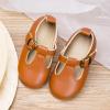 imageFlaryzone ToddlerLittle Girls Ballerina Flat Mary Jane Princess Dress Shoes  Wedding School PartyBrownfr25