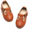 imageFlaryzone ToddlerLittle Girls Ballerina Flat Mary Jane Princess Dress Shoes  Wedding School PartyBrownfr25