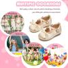 imageFlaryzone ToddlerLittle Girls Ballerina Flat Mary Jane Princess Dress Shoes  Wedding School PartyGoldfa12