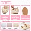 imageFlaryzone ToddlerLittle Girls Ballerina Flat Mary Jane Princess Dress Shoes  Wedding School PartyGoldfa12