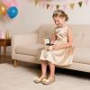 imageFlaryzone ToddlerLittle Girls Ballerina Flat Mary Jane Princess Dress Shoes  Wedding School PartyGoldfb03