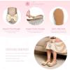 imageFlaryzone ToddlerLittle Girls Ballerina Flat Mary Jane Princess Dress Shoes  Wedding School PartyGoldfb03