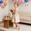 imageFlaryzone ToddlerLittle Girls Ballerina Flat Mary Jane Princess Dress Shoes  Wedding School PartyGoldfb03