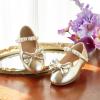 imageFlaryzone ToddlerLittle Girls Ballerina Flat Mary Jane Princess Dress Shoes  Wedding School PartyGoldfm18