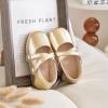 imageFlaryzone ToddlerLittle Girls Ballerina Flat Mary Jane Princess Dress Shoes  Wedding School PartyGoldfr381