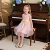 imageFlaryzone ToddlerLittle Girls Ballerina Flat Mary Jane Princess Dress Shoes  Wedding School PartyGoldfr381