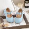 imageFlaryzone ToddlerLittle Girls Ballerina Flat Mary Jane Princess Dress Shoes  Wedding School PartyLight Bluefm15