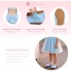 imageFlaryzone ToddlerLittle Girls Ballerina Flat Mary Jane Princess Dress Shoes  Wedding School PartyLight Bluefm18