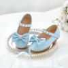 imageFlaryzone ToddlerLittle Girls Ballerina Flat Mary Jane Princess Dress Shoes  Wedding School PartyLight Bluefm18