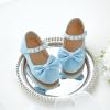 imageFlaryzone ToddlerLittle Girls Ballerina Flat Mary Jane Princess Dress Shoes  Wedding School PartyLight Bluefm18