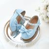 imageFlaryzone ToddlerLittle Girls Ballerina Flat Mary Jane Princess Dress Shoes  Wedding School PartyLight Bluefm18