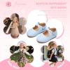 imageFlaryzone ToddlerLittle Girls Ballerina Flat Mary Jane Princess Dress Shoes  Wedding School PartyLight Bluefr11